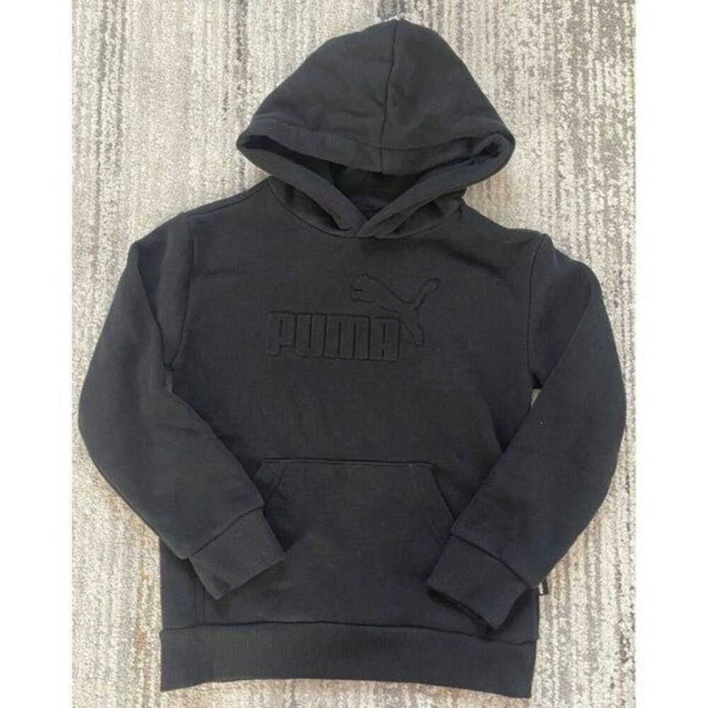 Puma Boys Black Pullover Fleece Sweater - Size 7/8